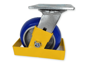 27 series caster with a 5 inch kinetic wheel and toe guard